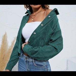 Dark Green Shoulder Jacket
